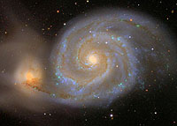 An SDSS image of the galaxy M51